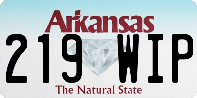AR license plate 219WIP