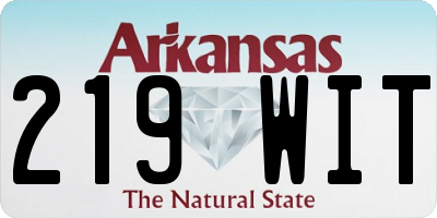 AR license plate 219WIT