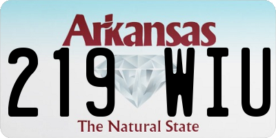 AR license plate 219WIU