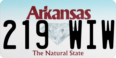 AR license plate 219WIW