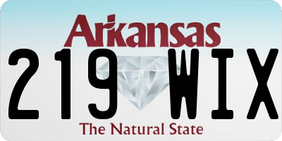 AR license plate 219WIX