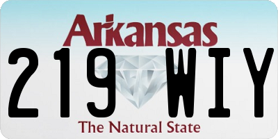 AR license plate 219WIY