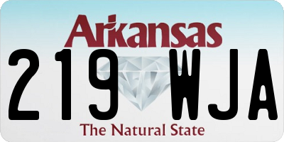 AR license plate 219WJA