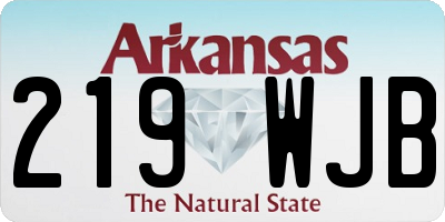 AR license plate 219WJB