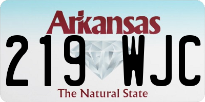 AR license plate 219WJC