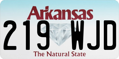 AR license plate 219WJD
