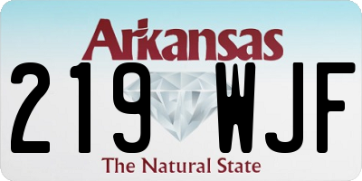 AR license plate 219WJF