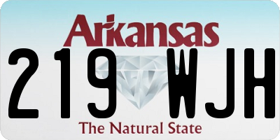 AR license plate 219WJH