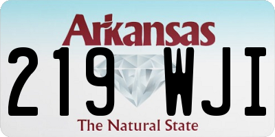 AR license plate 219WJI