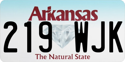AR license plate 219WJK