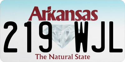 AR license plate 219WJL