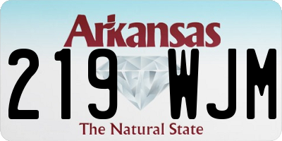AR license plate 219WJM
