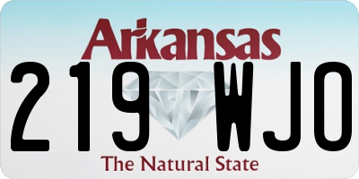 AR license plate 219WJO