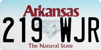 AR license plate 219WJR