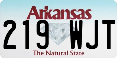 AR license plate 219WJT