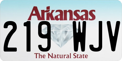 AR license plate 219WJV
