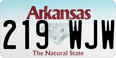 AR license plate 219WJW