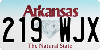 AR license plate 219WJX