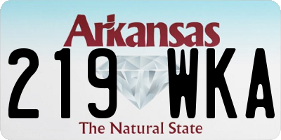 AR license plate 219WKA