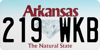 AR license plate 219WKB