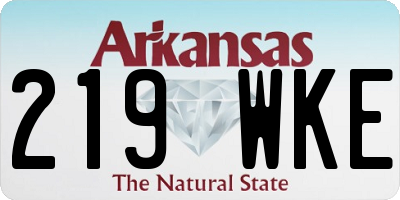 AR license plate 219WKE