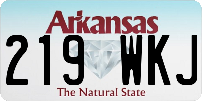 AR license plate 219WKJ