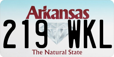 AR license plate 219WKL