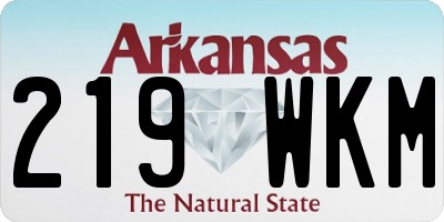 AR license plate 219WKM