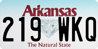 AR license plate 219WKQ