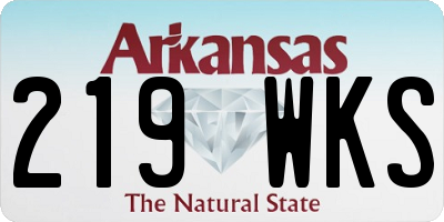 AR license plate 219WKS