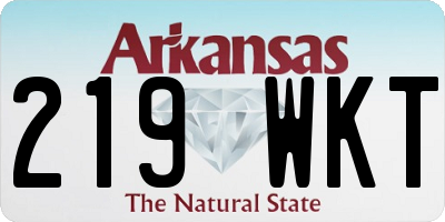 AR license plate 219WKT