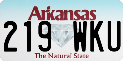 AR license plate 219WKU