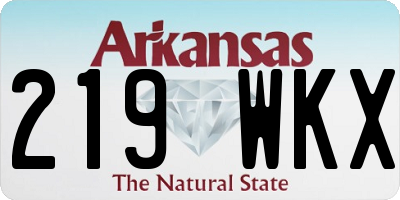 AR license plate 219WKX