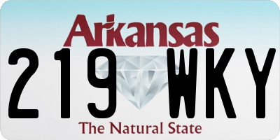 AR license plate 219WKY