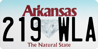 AR license plate 219WLA
