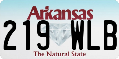 AR license plate 219WLB