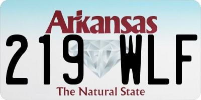 AR license plate 219WLF