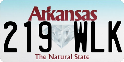 AR license plate 219WLK