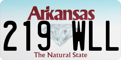 AR license plate 219WLL