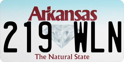 AR license plate 219WLN