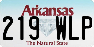 AR license plate 219WLP