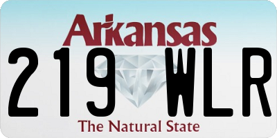 AR license plate 219WLR