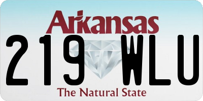 AR license plate 219WLU