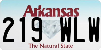 AR license plate 219WLW