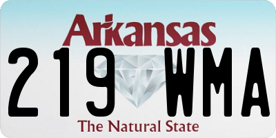 AR license plate 219WMA