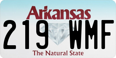 AR license plate 219WMF