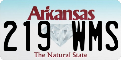 AR license plate 219WMS