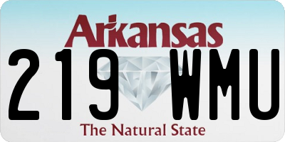 AR license plate 219WMU