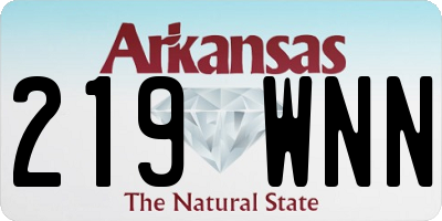AR license plate 219WNN