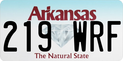 AR license plate 219WRF
